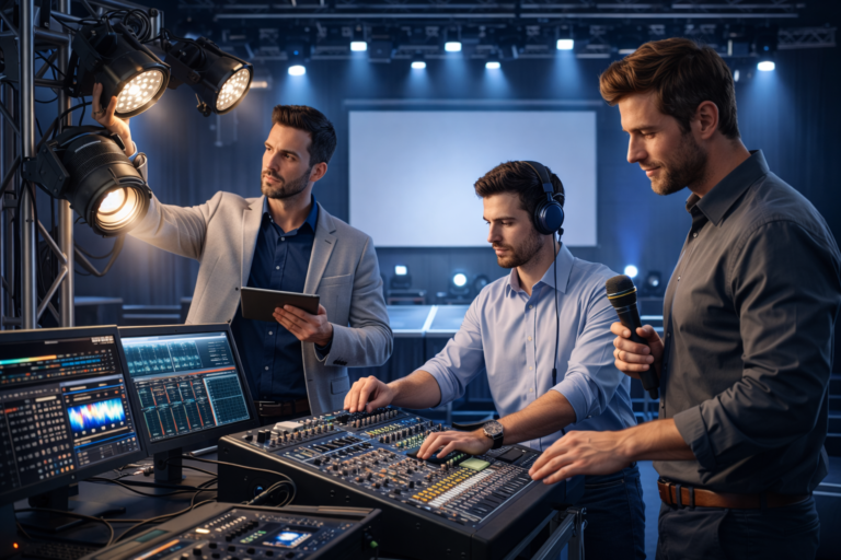 corporate event lighting and sound